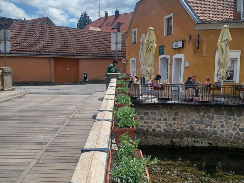 Postavljene žardinjere s ljetnicama